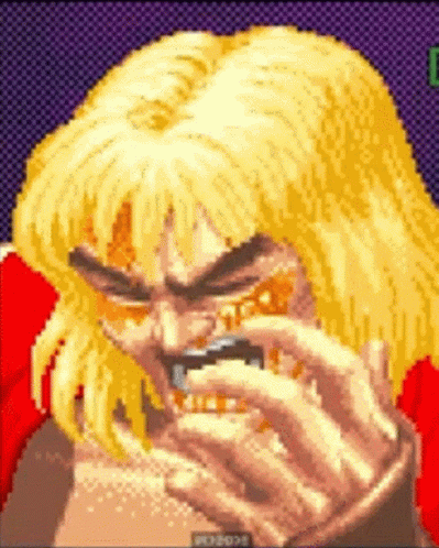 Street Fighter Ken Masters Bloody Face GIF