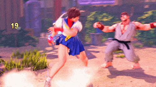 Street Fighter Sakura Kasugano Shinko Hadoken GIF