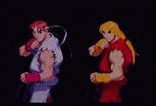 Street Fighter Ken Masters Fireball Attack GIF