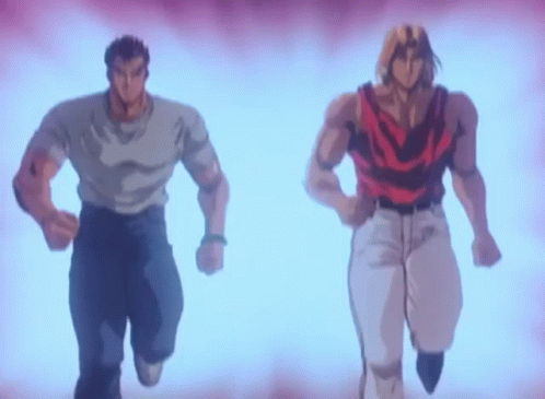 Street Fighter Ryu And Ken Running GIF