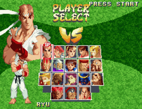 Street Fighter Player Select GIF