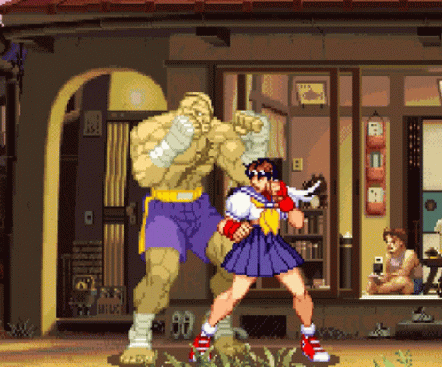 Street Fighter Dark Raider Battle GIF