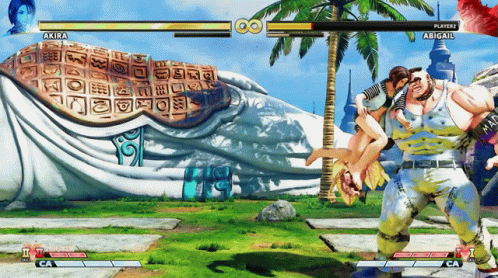 Street Fighter Ariza Kazama Fighting Zangief GIF