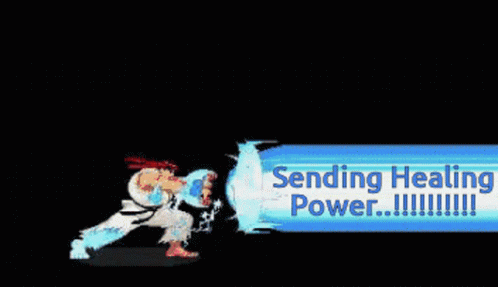 Street Fighter Character Sending Healing Vibes GIF