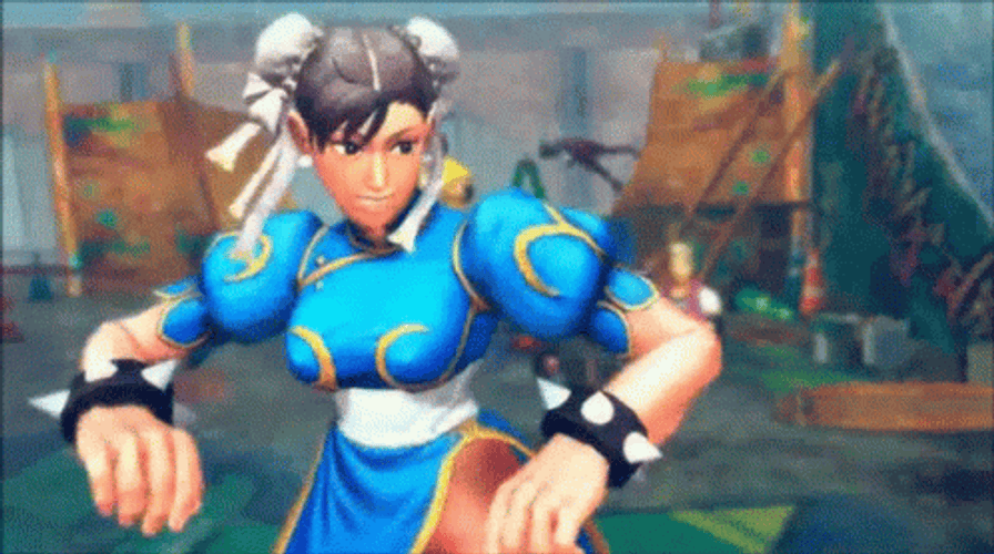Street Fighter Chun-Li Change Costume GIF