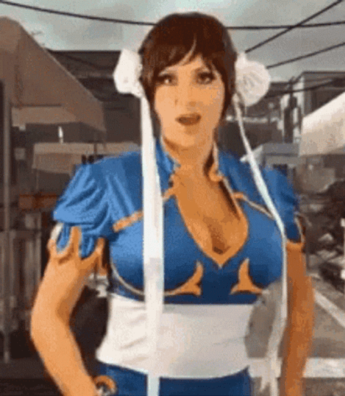 Street Fighter Chun-Li Cosplay GIF