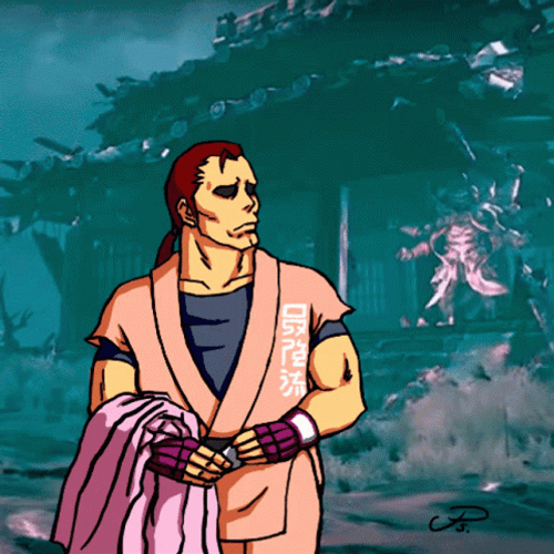 Street Fighter Confused Dan Hibiki GIF