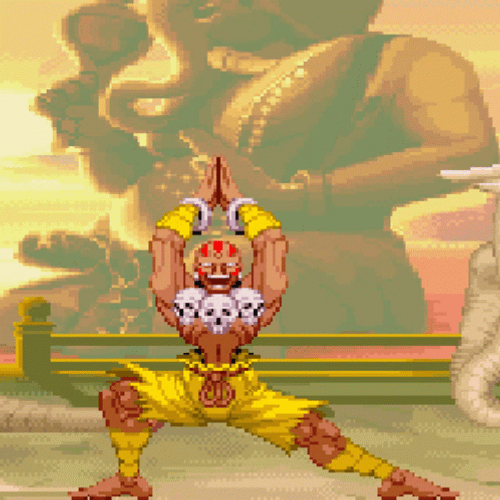 Street Fighter Dhalsim Stretching GIF