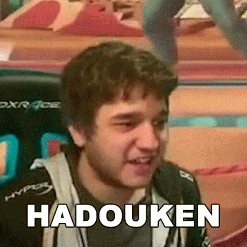 Street Fighter Gamer Hadouken GIF