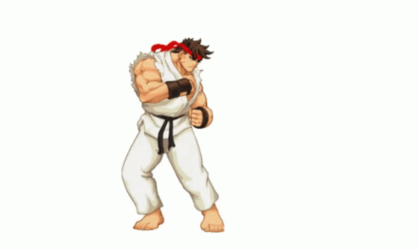 Street Fighter Ryu Hadoken Fireball GIF