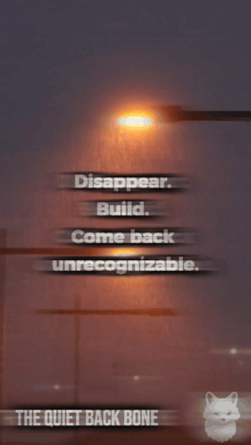 Street Light Quote from The Quiet Back Bone
