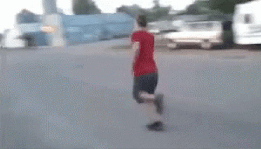 Street Performer Tumbling Faceplant Mishap GIF