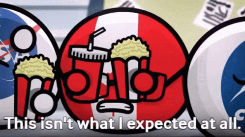 Stressed Canada Watching Movie Countryballs GIF