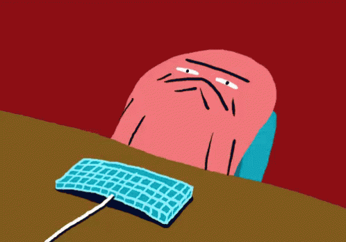 Stressed Cartoons Bang Head On Desk GIF