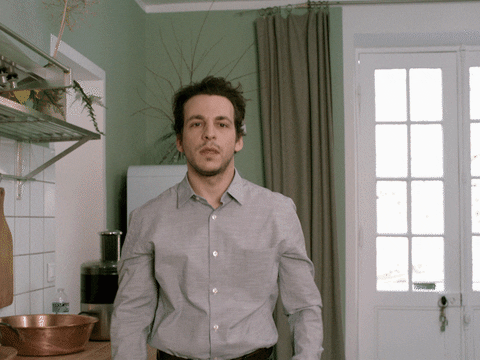 Stressed Guy Nodding Away GIF