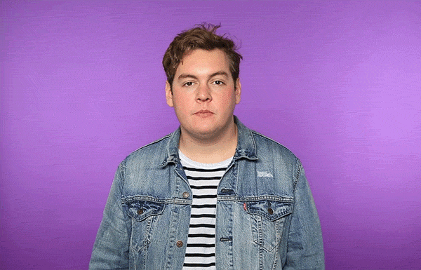 Stressed Guy Touching His Cheeks GIF