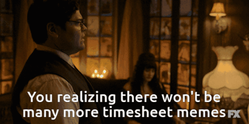 Stressed Man Timesheet Meme GIF