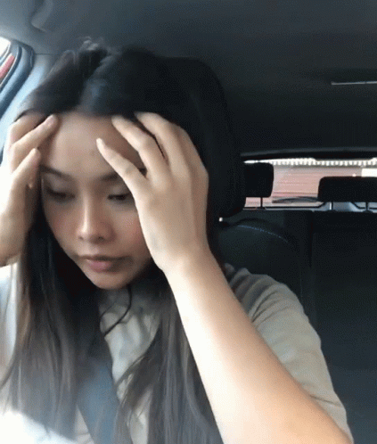 Stressing Girl On The Car GIF