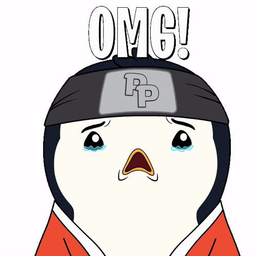 Stressing Penguin In Circles GIF