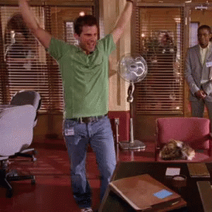 Gay Guy Leg Stretch 9 Lives GIF