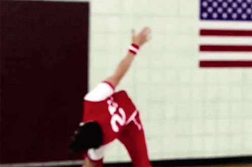 Remarkable Athlete Doing Wingspan Stretch GIF