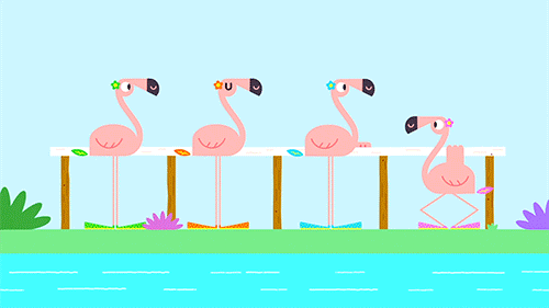 Stretching Flamingos Hey Duggee GIF