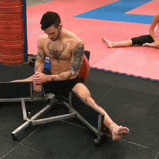 Stretching Legs Split GIF