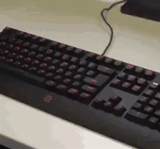 Stretching Man Typing Fast GIF