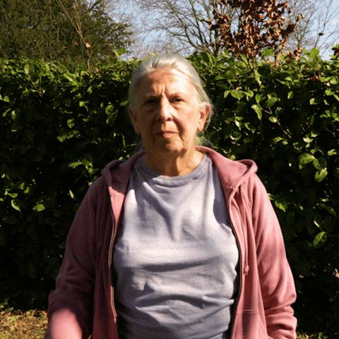 Strict Granny Waving Finger GIF