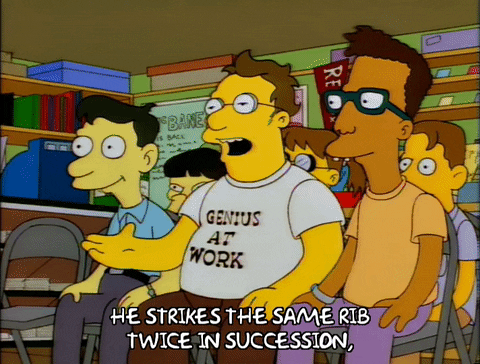 Strikes The Same Ribs The Simpsons GIF