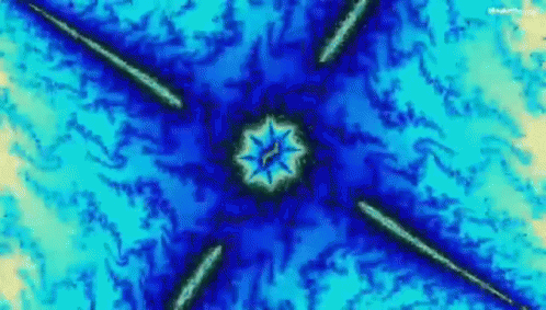 Striking Blue Fractal GIF
