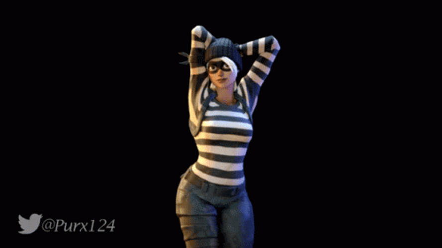 Striped Girl Fortnite Zero Two Dance GIF