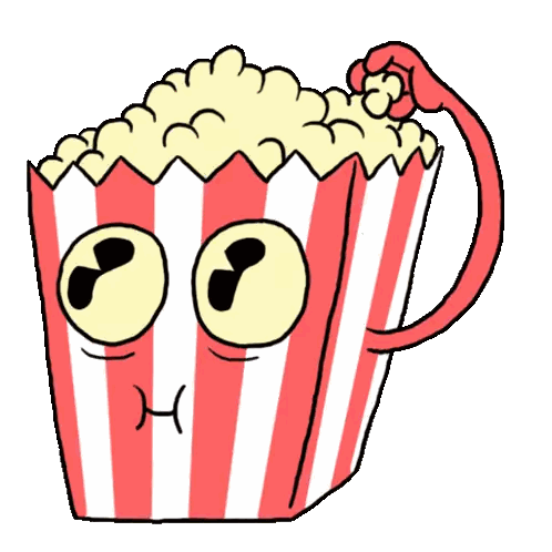 Striped Popcorn Container With Big Eyes