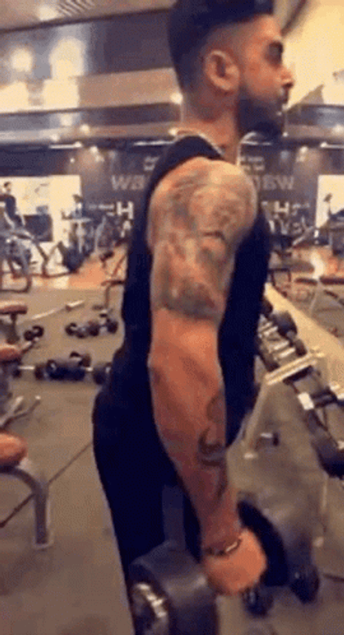 Striving To Do Hammer Curls GIF