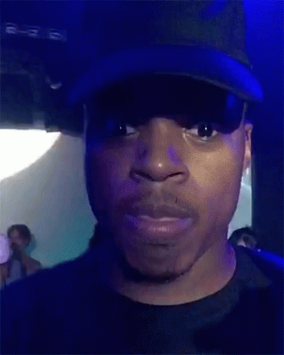 Strobe Light Flashing Black Man Face GIF