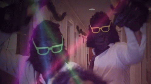 Strobe Light Monkey Rave Dancing GIF