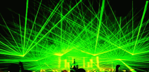 Strobe Light Neon Green Concert GIF