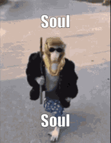 Strolling Monkey Wearing Suit Meme GIF
