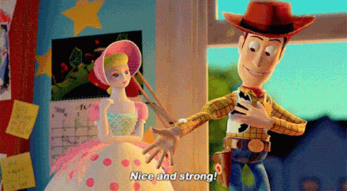 Woody Toy Story Flexing Strong GIF