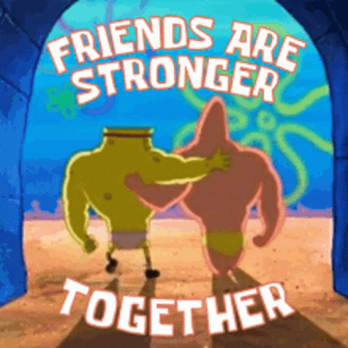 Spongebob And Patrick Strong Together GIF