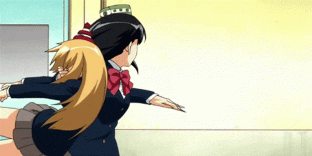 Strong Anime Highschool Girl GIF 