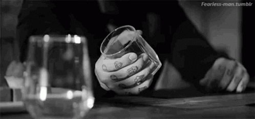 Strong Grip Glass Breaking Black And White GIF