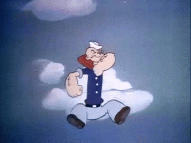 Strong Popeye Spinach Boost GIF