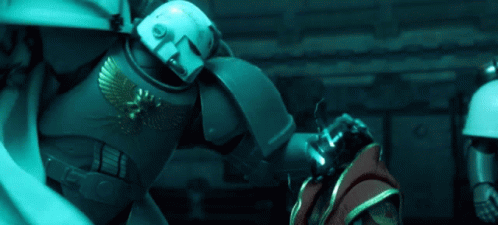 Strong Space Robot Punch Marine GIF