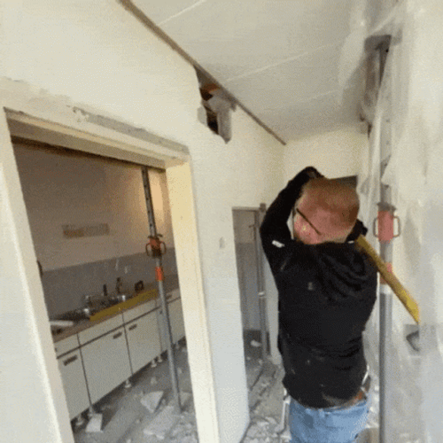 Strong Wall Hammer Time GIF