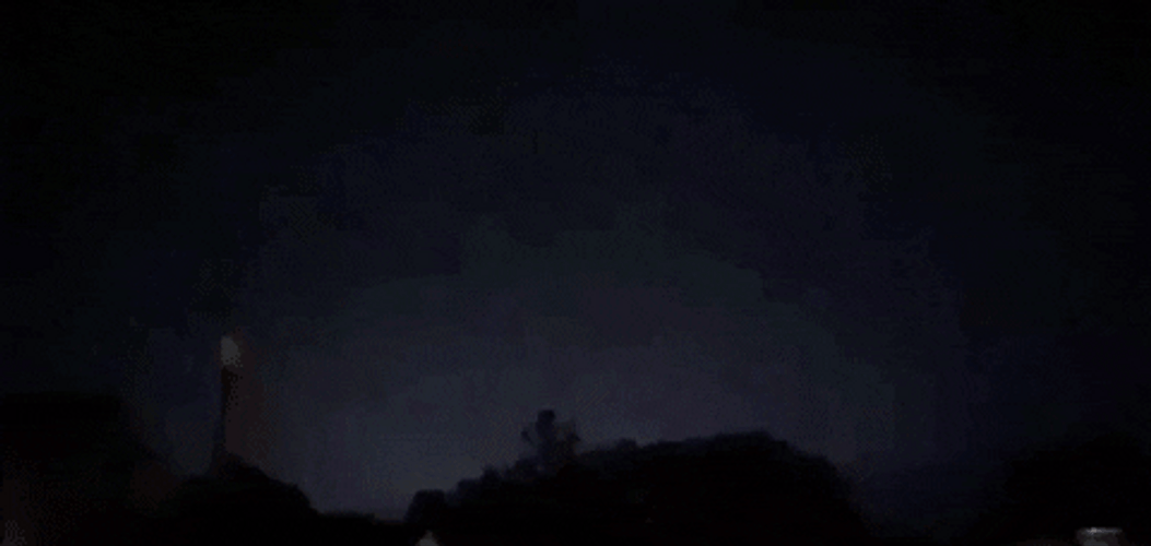 Strong White Lightning On Thunderstorm GIF