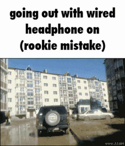 Structure Implosion Going Out With Wired Headphones On GIF