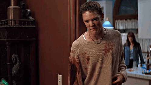 Stu Macher Bloody Shirt GIF