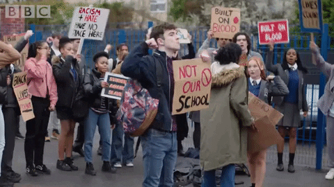 Student Riot Not Our School GIF