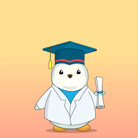 Studies Completed Pudgy Penguin Jumping GIF